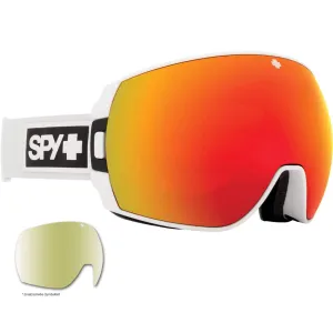 Spy Legacy SE Goggles Matte White HD Plus Bronze with Red Spectra Mirror   Spare Lens