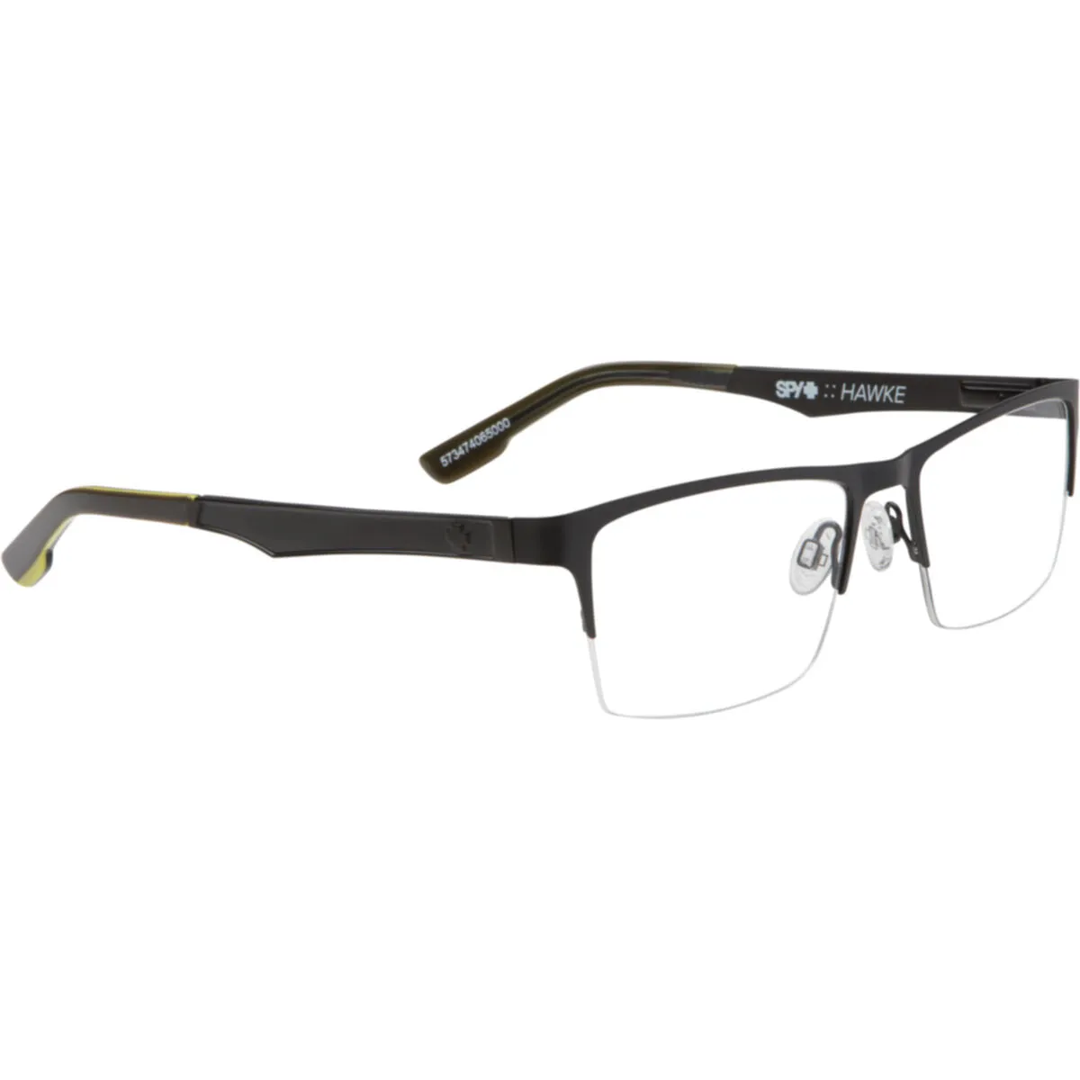 Spy Optics Eyeglass Frames Women's Hawke 54 Matte Black Hi Vis Yellow Eyeglasses