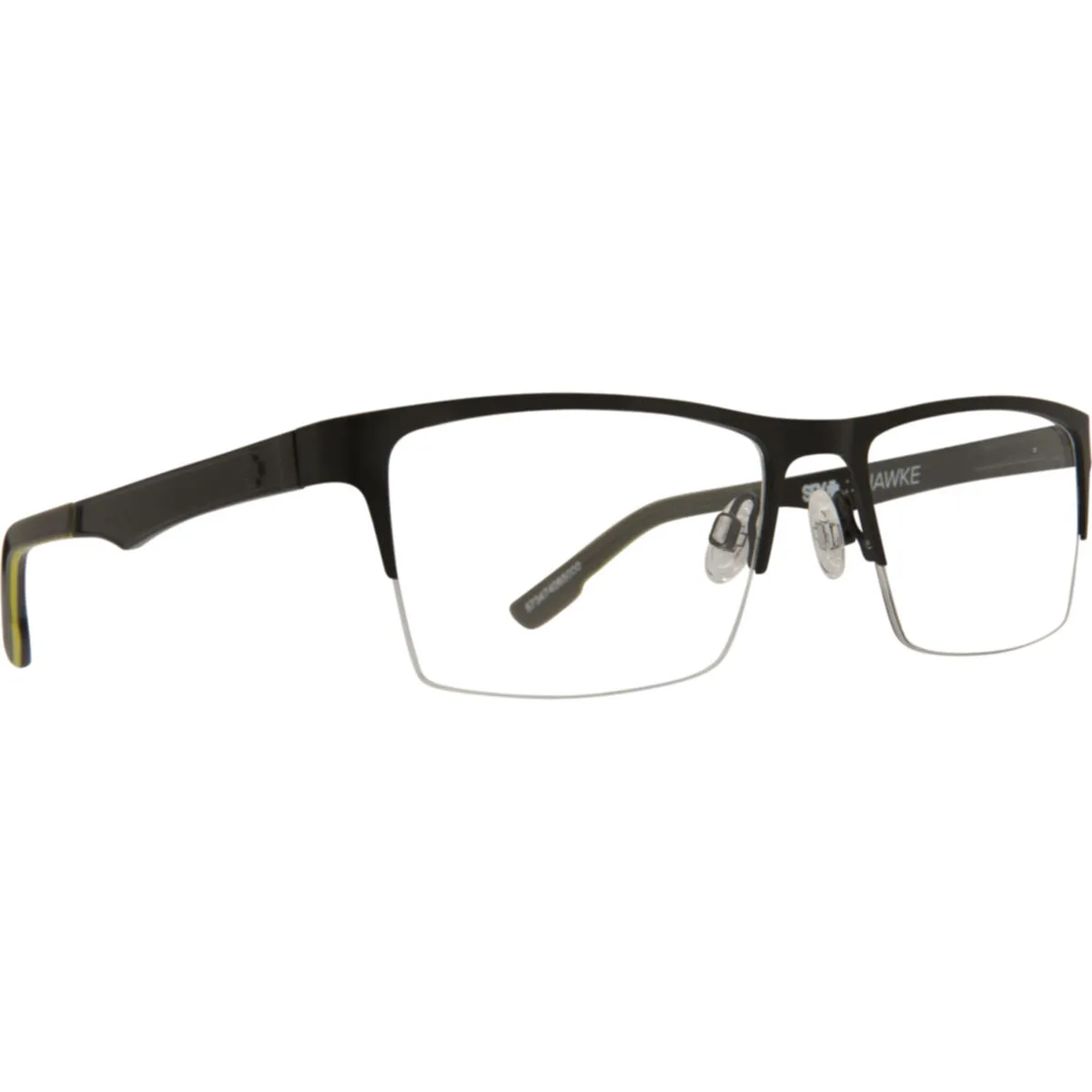Spy Optics Eyeglass Frames Women's Hawke 54 Matte Black Hi Vis Yellow Eyeglasses