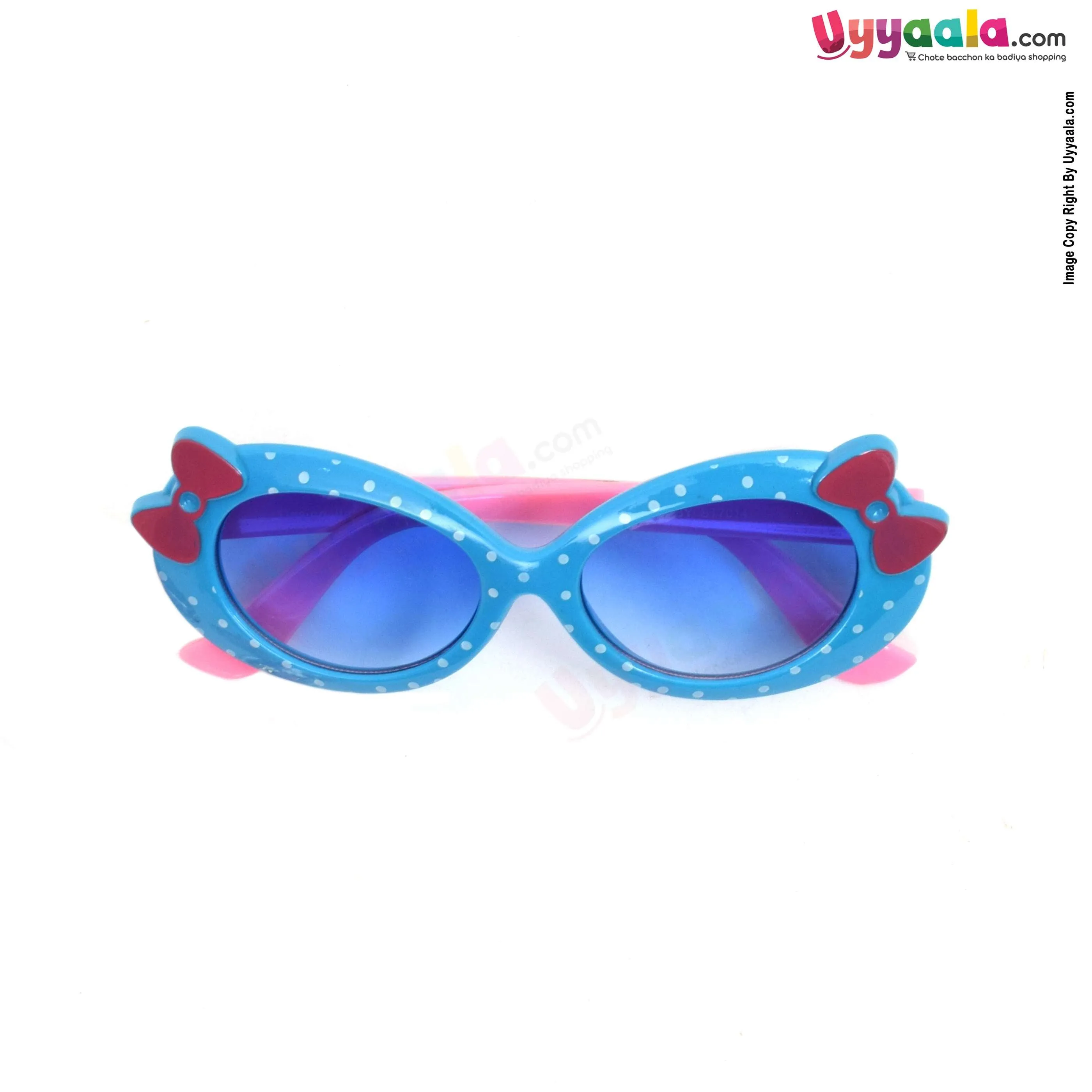 Stylish cat eye shaped tinted sunglasses for kids - sky blue & pink, 1 - 10 years