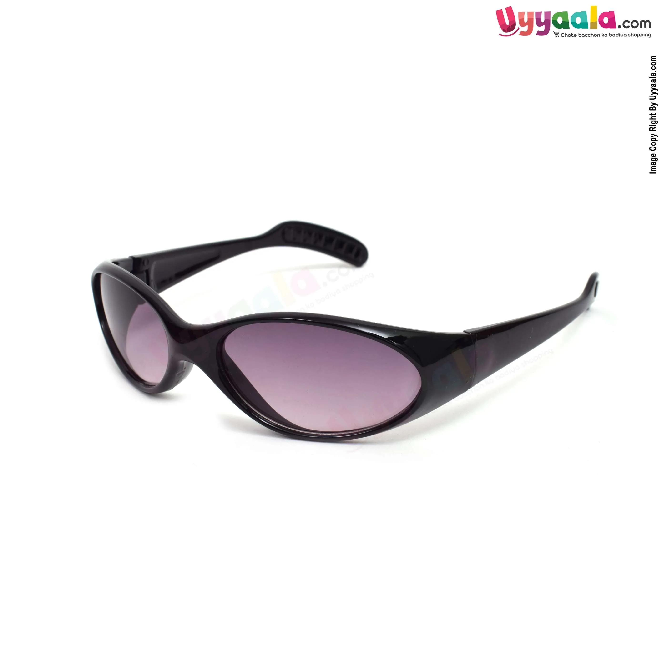 Stylish cat-eye sports sunglasses for kids - black, 1 - 8 years