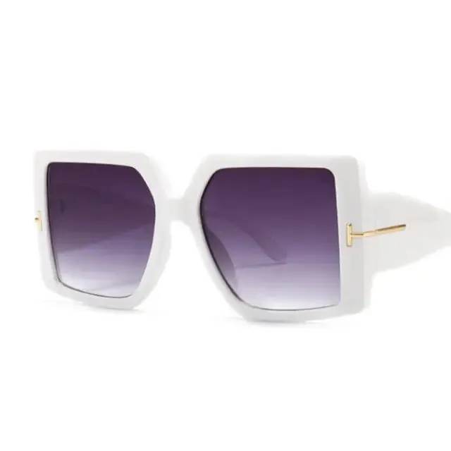 Stylish, versatile and feminine fashion large design bold sunglasses.