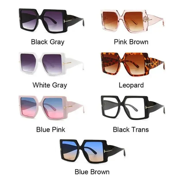Stylish, versatile and feminine fashion large design bold sunglasses.
