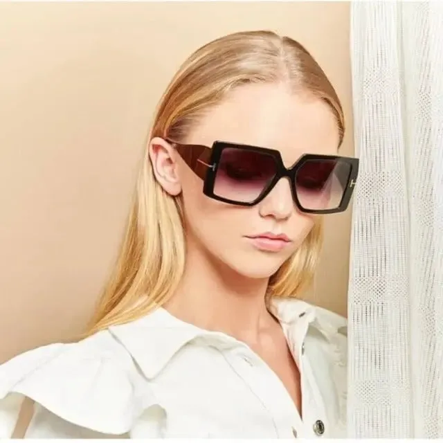 Stylish, versatile and feminine fashion large design bold sunglasses.
