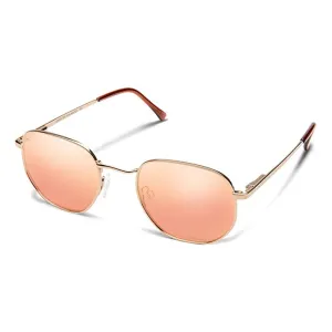 Suncloud Mens Rose Gold Frame Pink Gold Mirror Lens Polarized Del Ray Sunglasses - 203235DDB50JQ