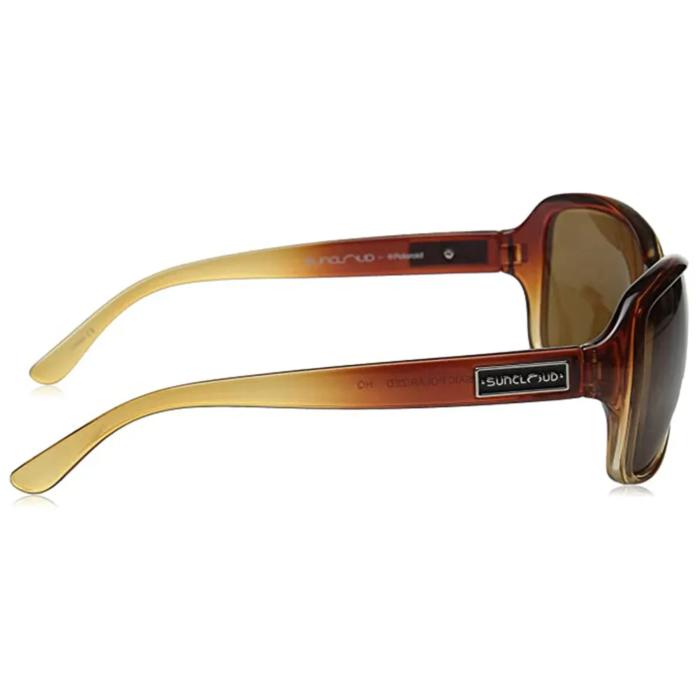 Suncloud Women's Brown Fade Frame Brown Lens Polarized Contemporary Square Sunglasses - S-MSPPBRBF
