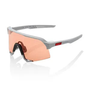 Sunglasses 100% S3 Soft Tact Stone Grey - HiPER Coral Lens