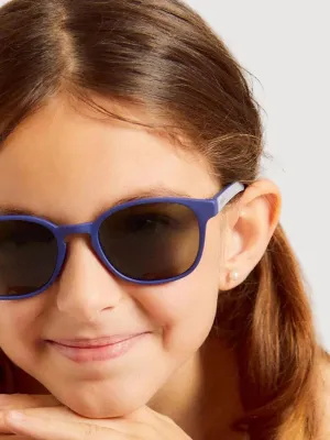 Sunglasses Kid Orca Recycled Rubber Blue 10-13 years | Parafina
