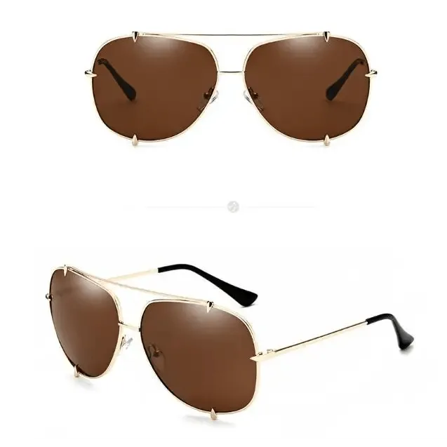 Sunglasses Wolf Claw Rivet Men's with UV400 Protection & Stylish Metal Frame