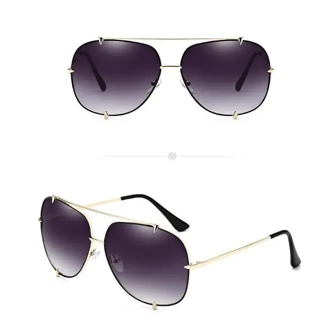 Sunglasses Wolf Claw Rivet Men's with UV400 Protection & Stylish Metal Frame
