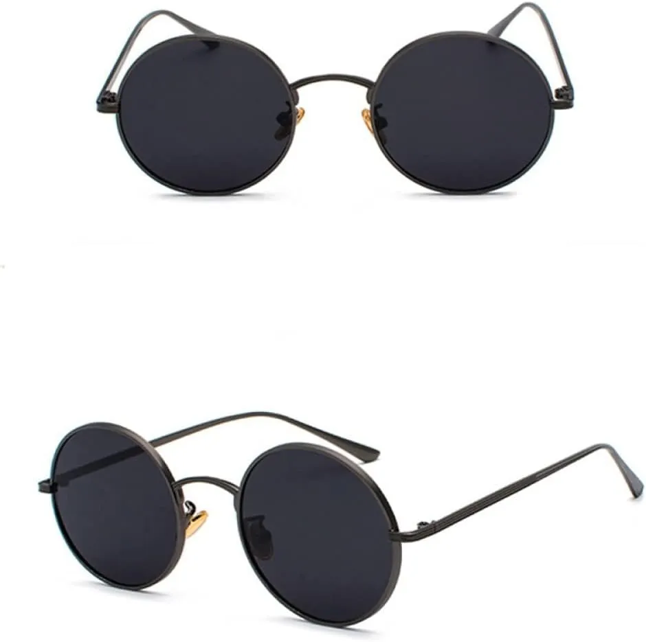 Super Round Women Sunglasses Designer Fashion Men Dark Green Lens Shades UV400
