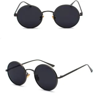 Super Round Women Sunglasses Designer Fashion Men Dark Green Lens Shades UV400