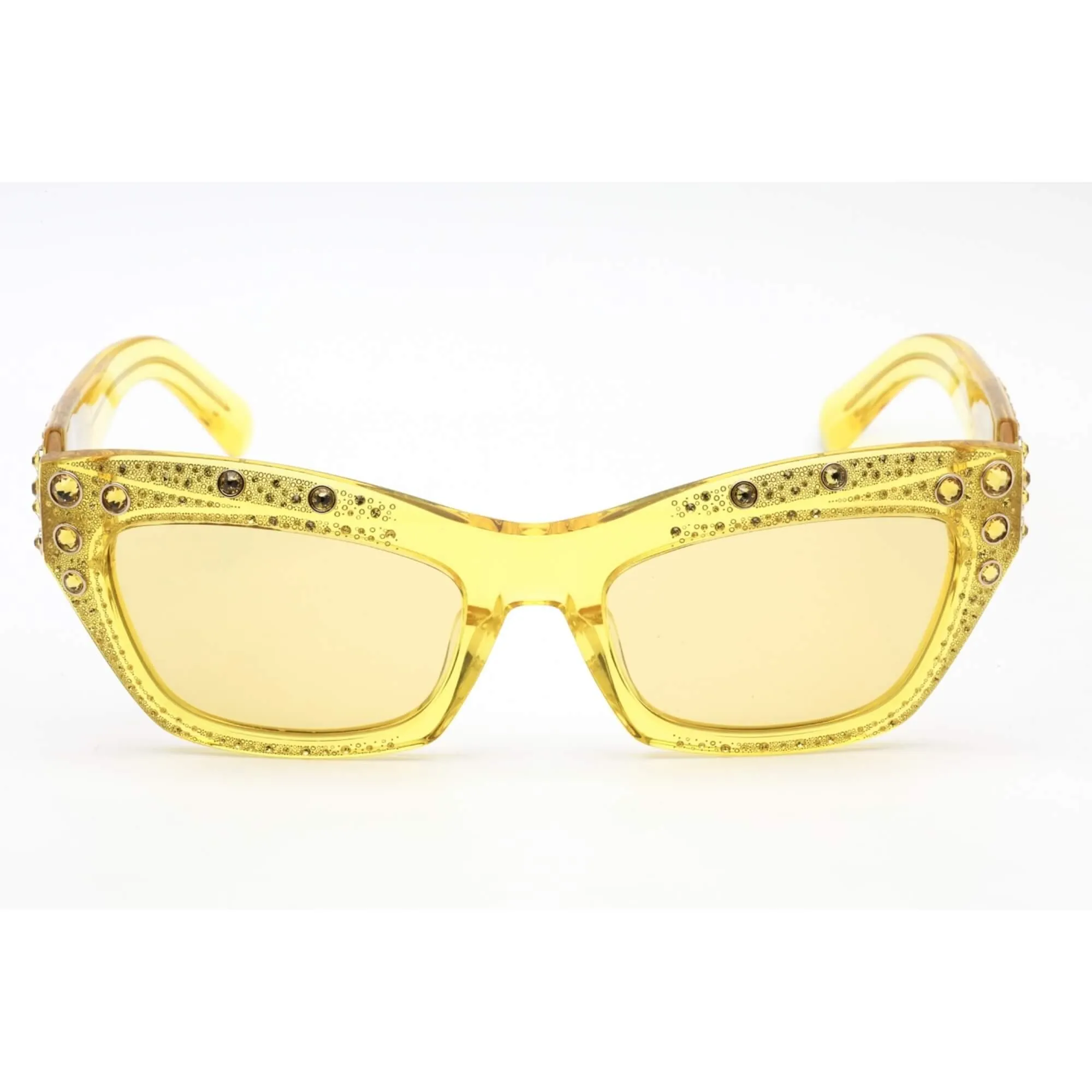 Swarovski Women's Sunglasses - Roviex Lens Shiny Yellow Cat Eye Frame | SK0380 39J