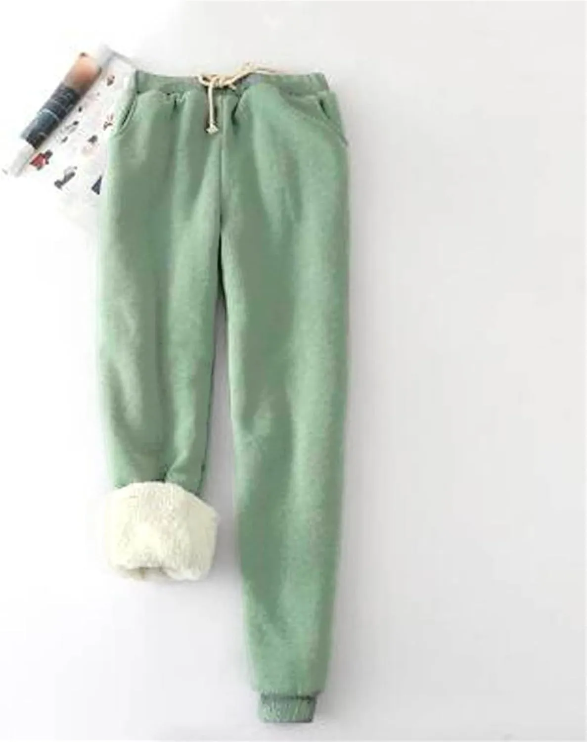 Sweatpants for Women Fleece Lined,Winter Warm Joggers High Waist Athletic Jogger Pants Thicken Outdoor Pants with Pocket
