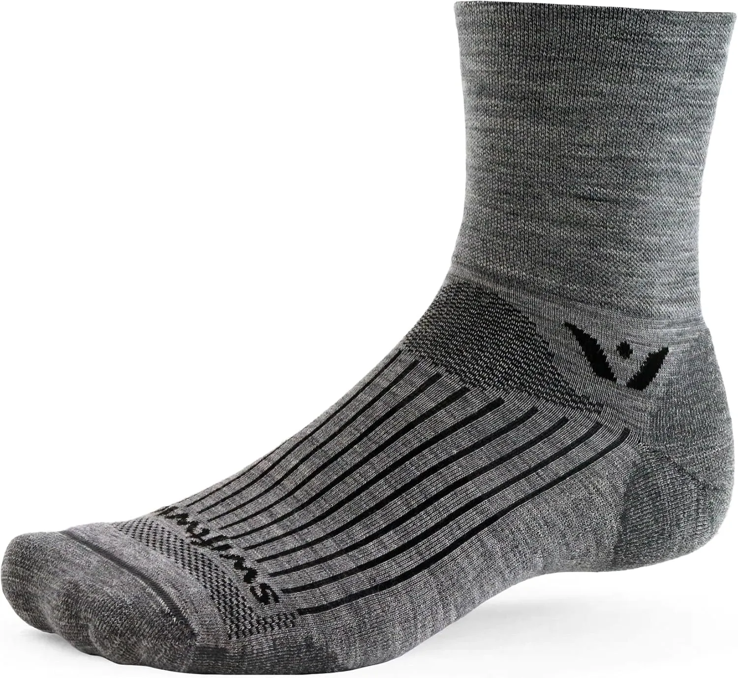 Swiftwick- PURSUIT FOUR Trail Running & Cycling Socks, Merino Wool, Durable Crew