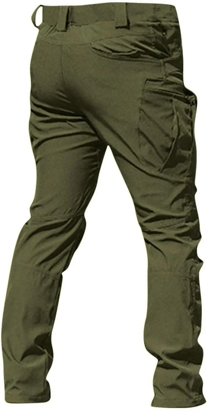 Tactical Cargo Pants for Men Water Resistant Lightweight Hiking Pants Outdoor Relax Fit Flex Work Pants Multi Pockets