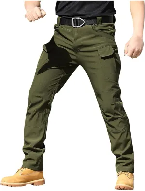 Tactical Cargo Pants for Men Water Resistant Lightweight Hiking Pants Outdoor Relax Fit Flex Work Pants Multi Pockets