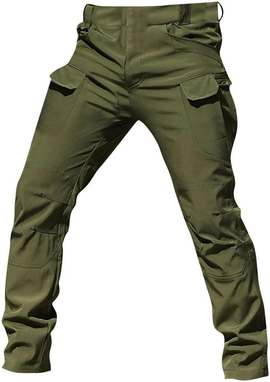 Tactical Cargo Pants for Men Water Resistant Lightweight Hiking Pants Outdoor Relax Fit Flex Work Pants Multi Pockets