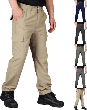 Tactical Pants for Men Slim Fit Waterproof Lightweight Work Cargo Pants Loose Fit Camping Combat Pants with Pockets