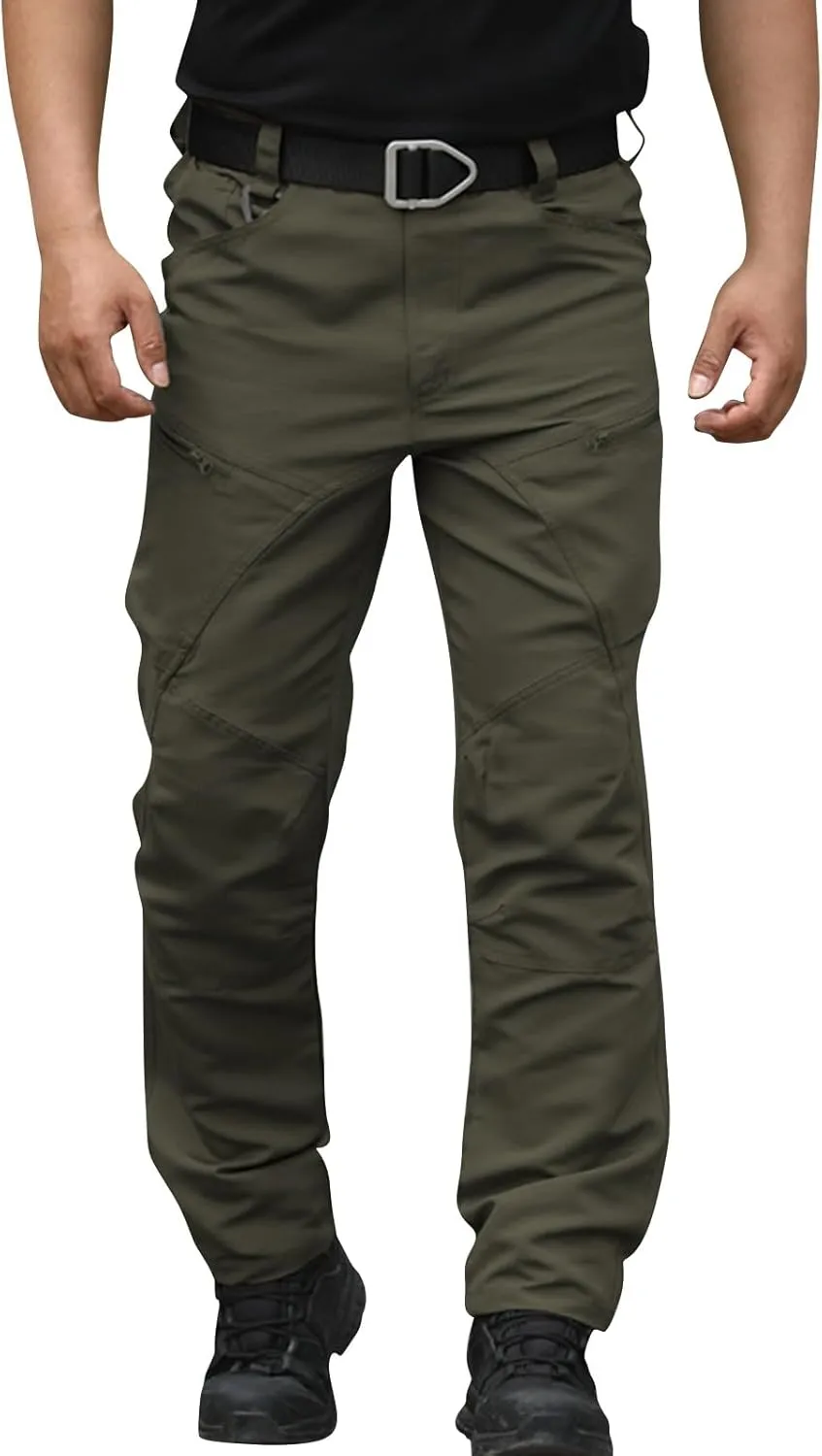 Tactical Pants for Men Water Resistant Hiking Cargo Pants Multi-Pockets Stretch Waterproof Quick Dry Work Joggers