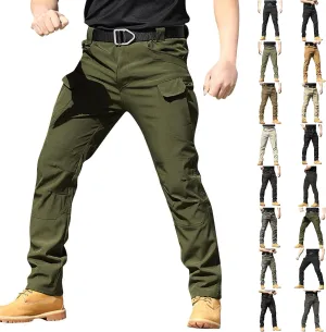 Tactical Pants for Men Waterproof Straight Leg Lightweight Cargo Pants Hiking Baggy Cargo Pants with Pockets