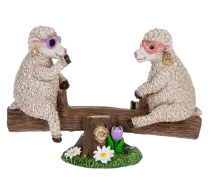 Talk to the Fluff Sheep on Seesaw Figurine