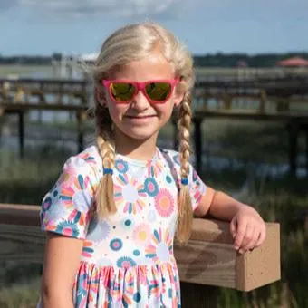 Tea Time with Poodles — Pink Frame Sunglasses For Kids