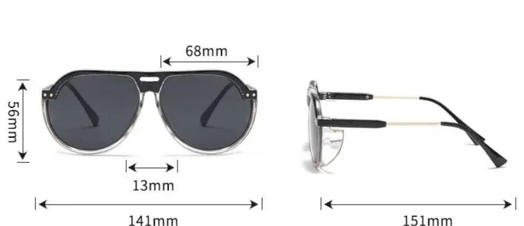 TEEK - Transparent Color Frog Pilot Sunglasses