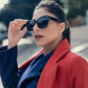 Thick Butterfly Frame Polarized Sunglasses for Women UV400 Protection