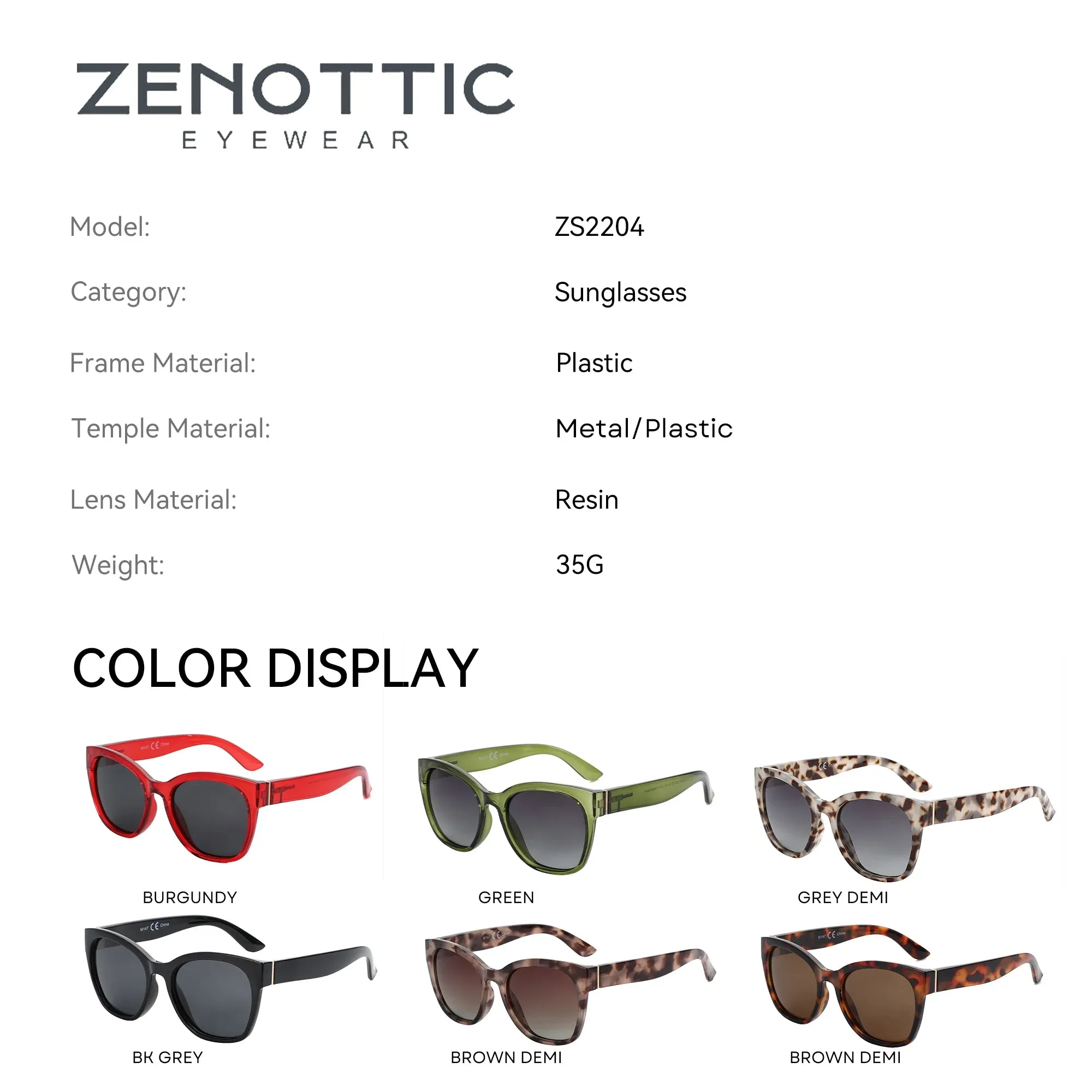 Thick Butterfly Frame Polarized Sunglasses for Women UV400 Protection