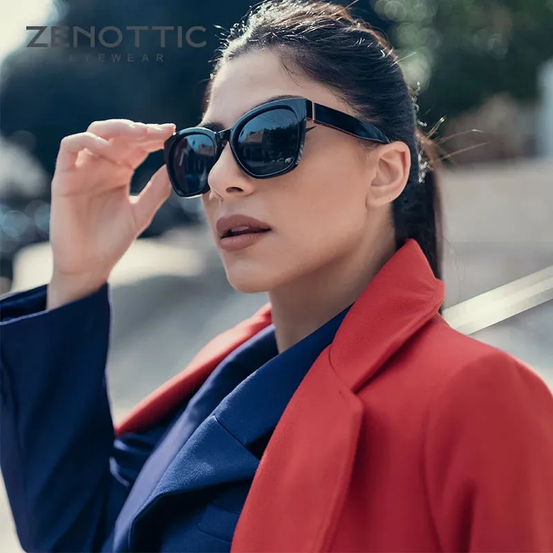 Thick Butterfly Frame Polarized Sunglasses for Women UV400 Protection