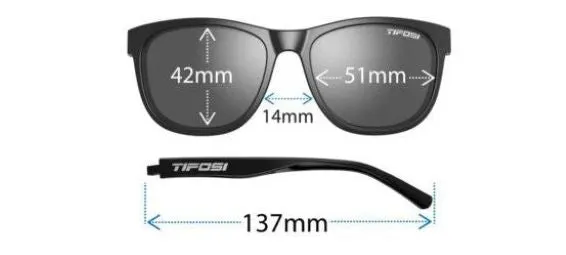 Tifosi Swank Sunglasses - Satin Black/Smoke Bright Blue