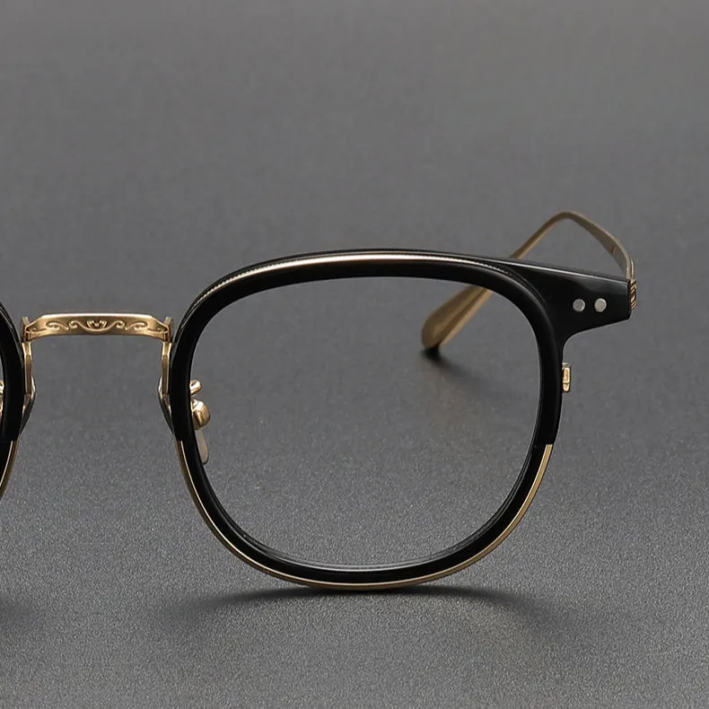 Titanium Vintage Square Eyeglasses Frames GD001