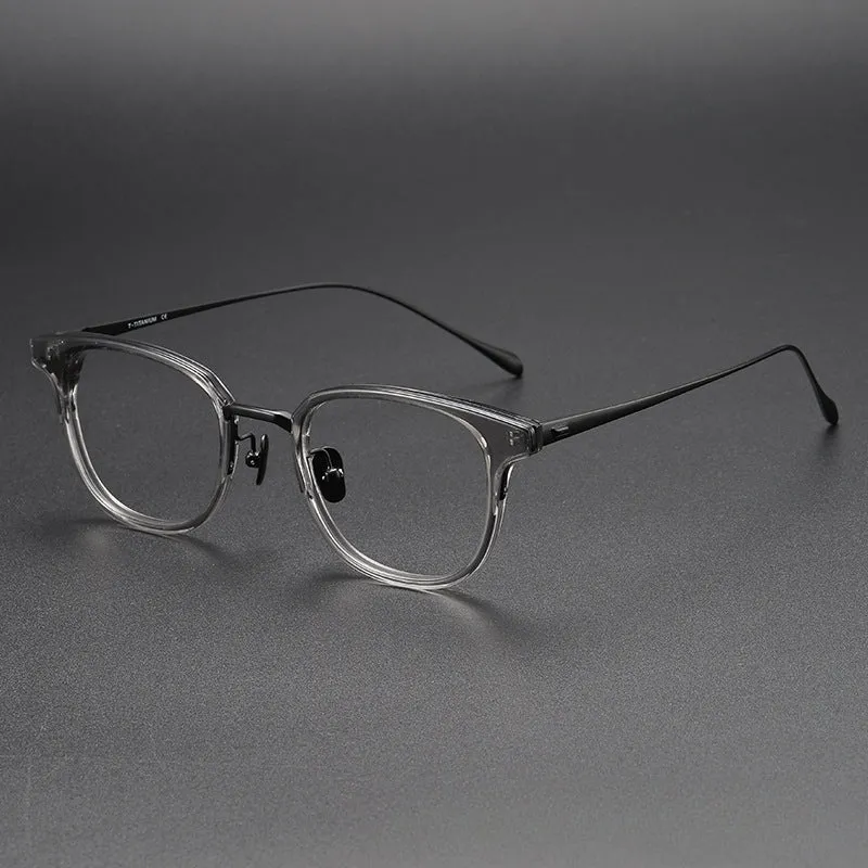Titanium Vintage Square Eyeglasses Frames GMS823