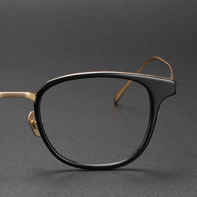Titanium Vintage Square Eyeglasses Frames GMS823