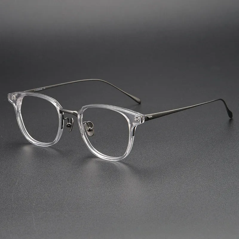 Titanium Vintage Square Eyeglasses Frames GMS823