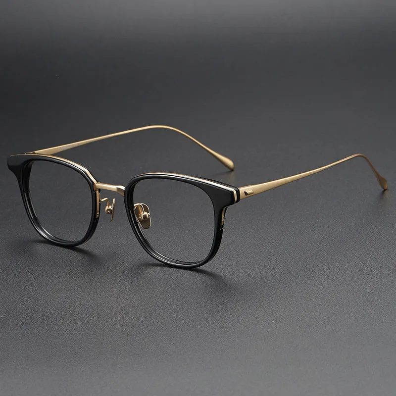 Titanium Vintage Square Eyeglasses Frames GMS823