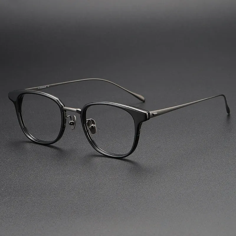 Titanium Vintage Square Eyeglasses Frames GMS823