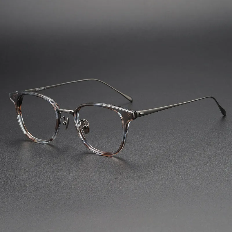 Titanium Vintage Square Eyeglasses Frames GMS823