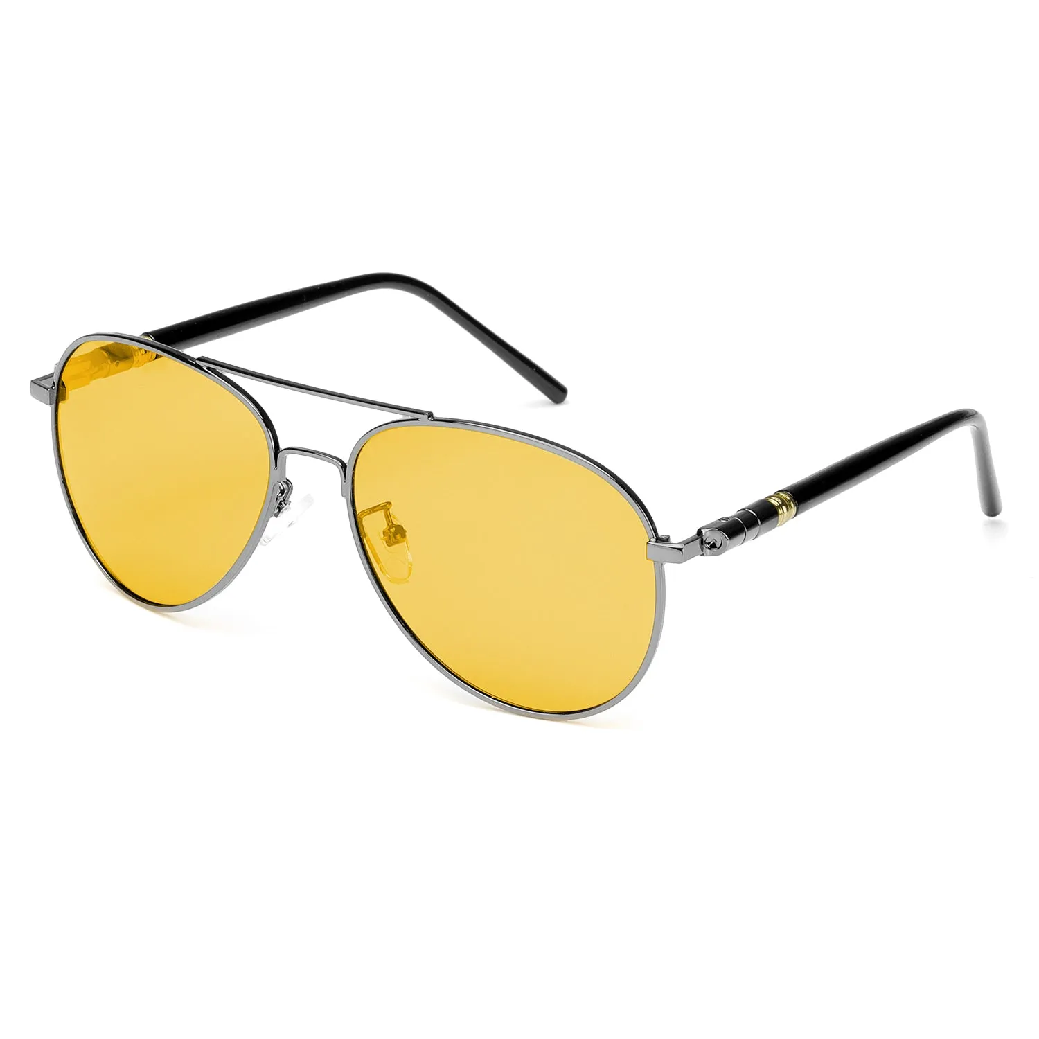 TJUTR Men's Style Night Vison Polarized Pilot Sunglasses