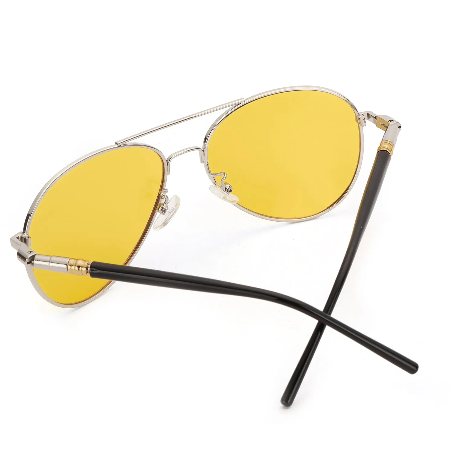 TJUTR Men's Style Night Vison Polarized Pilot Sunglasses