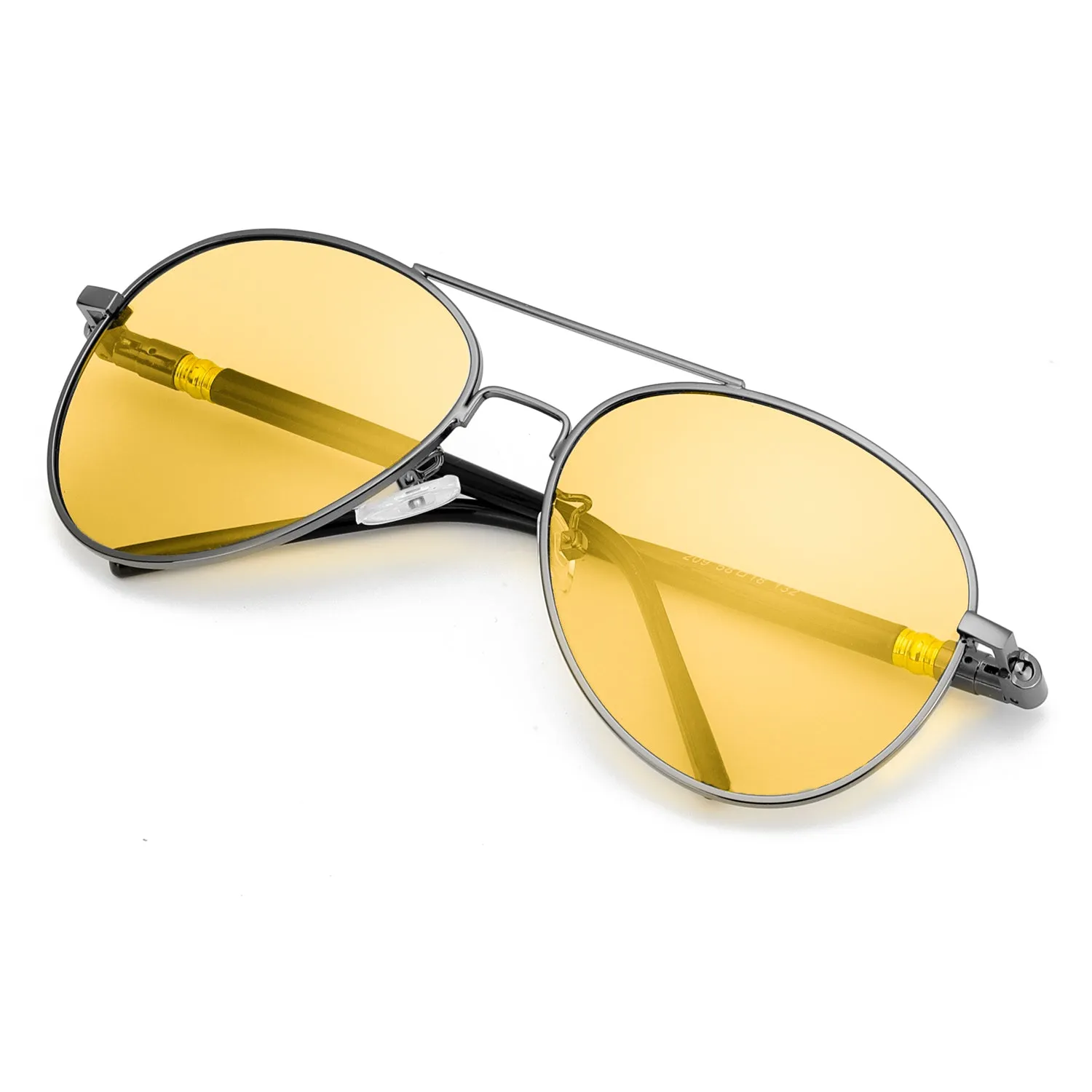 TJUTR Men's Style Night Vison Polarized Pilot Sunglasses