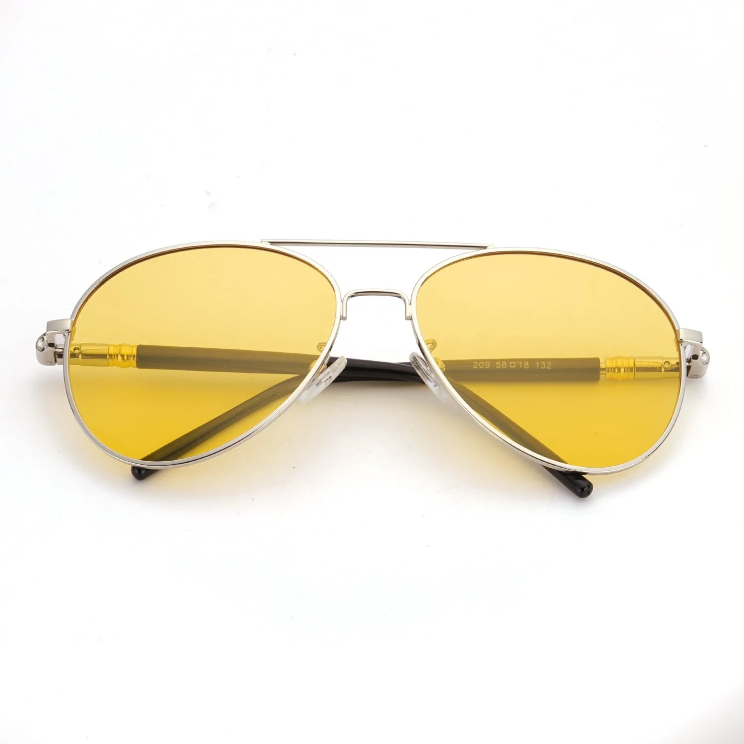 TJUTR Men's Style Night Vison Polarized Pilot Sunglasses