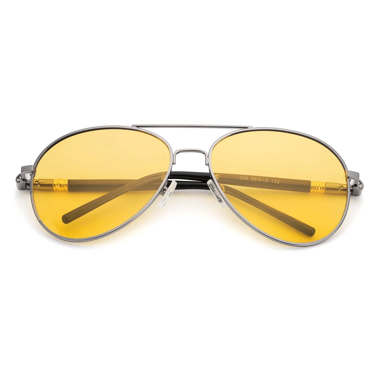 TJUTR Men's Style Night Vison Polarized Pilot Sunglasses