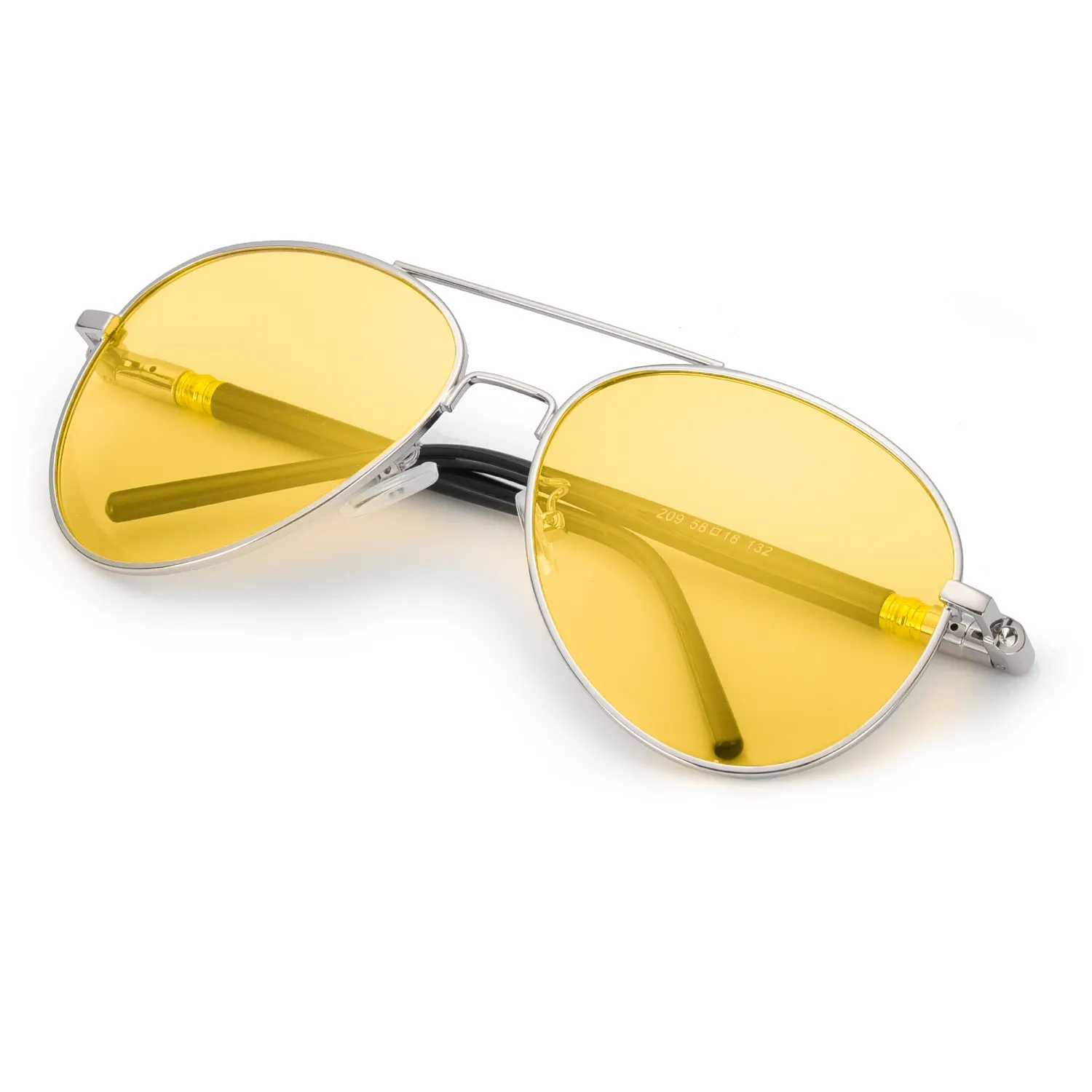 TJUTR Men's Style Night Vison Polarized Pilot Sunglasses