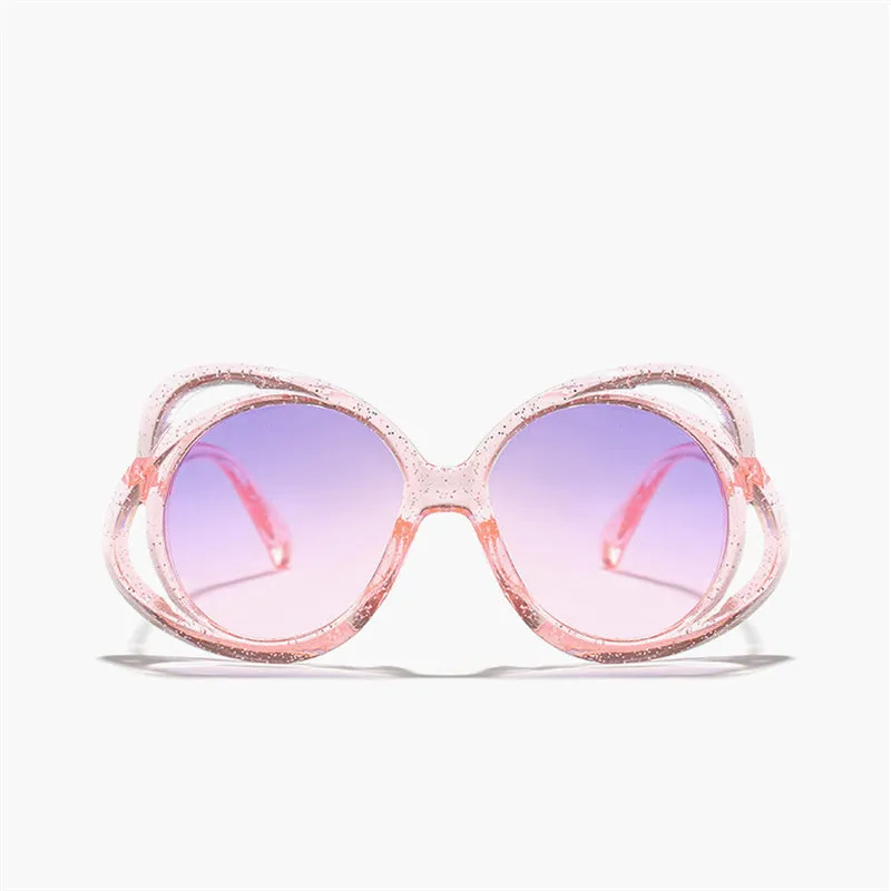Toddler/kids Girl Sweet Style Hollow-Out Butterfly Frame Sunglasses (with Velvet Pouch)