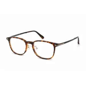 Tom Ford Men's Eyeglasses - Shiny Vintage Havana Plastic Square Frame | FT5594-D-B 056