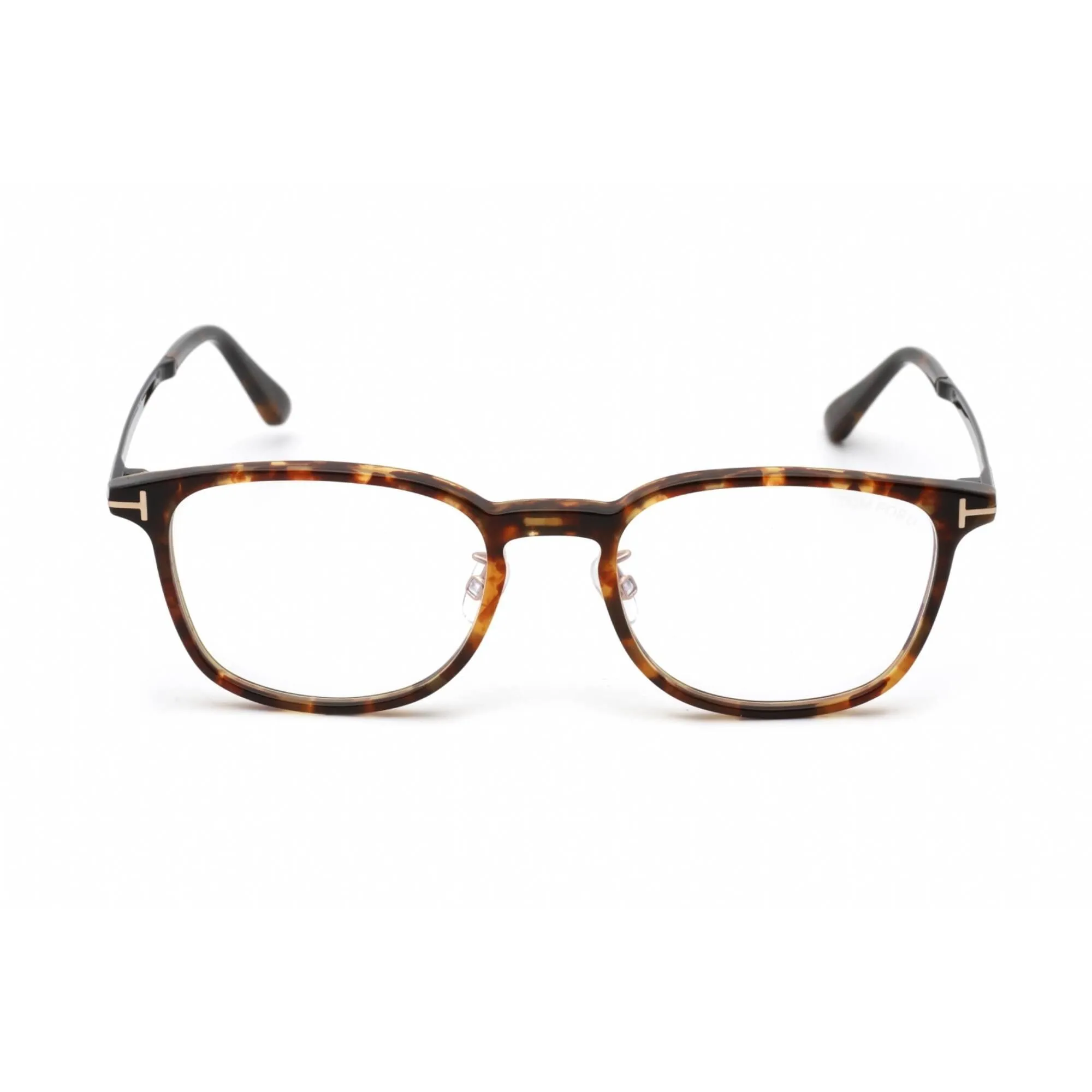 Tom Ford Men's Eyeglasses - Shiny Vintage Havana Plastic Square Frame | FT5594-D-B 056