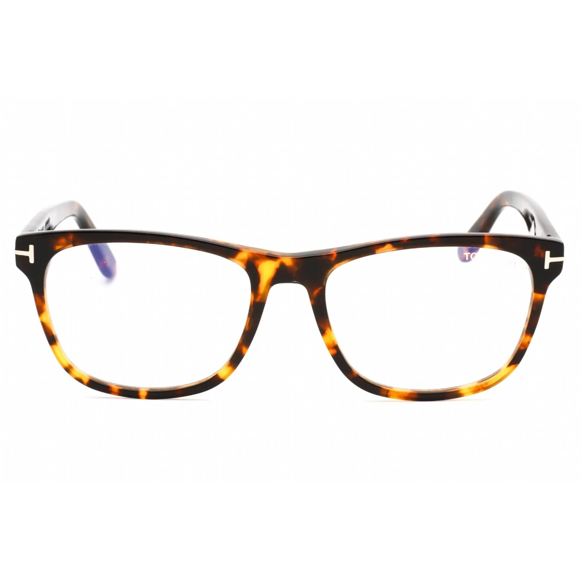 Tom Ford Unisex Eyeglasses - Shiny Vintage Havana Rectangular Frame | FT5662-B 056