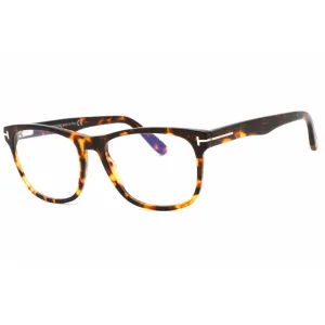 Tom Ford Unisex Eyeglasses - Shiny Vintage Havana Rectangular Frame | FT5662-B 056